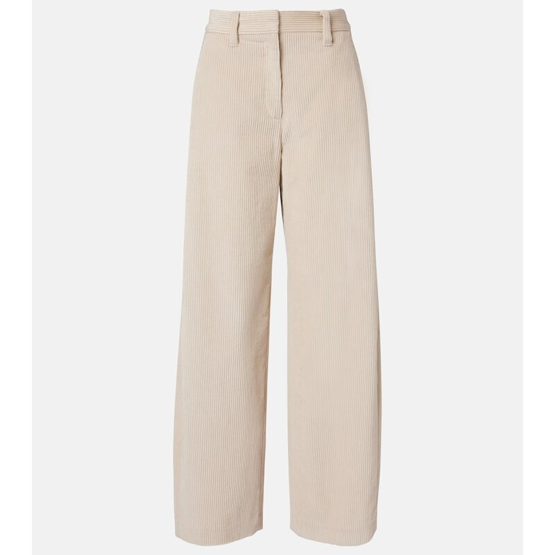 Brunello Cucinelli Cotton corduroy wide-leg pants