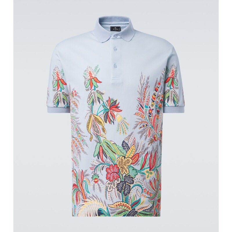 Etro Printed cotton piquÃ polo shirt