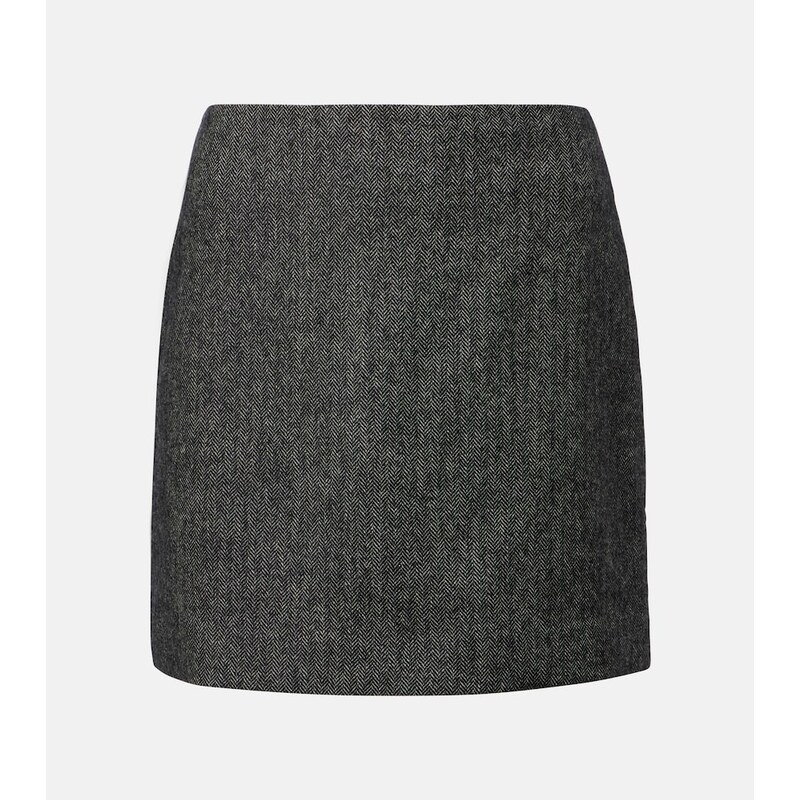 Blazé Milano Coci herringbone wool-blend miniskirt