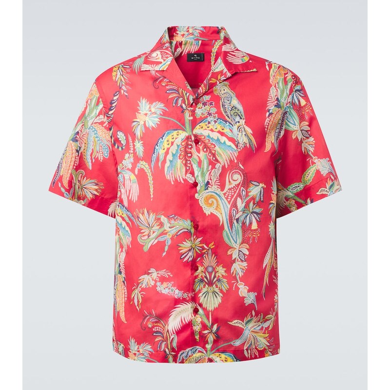 Etro Paisley cotton bowling shirt