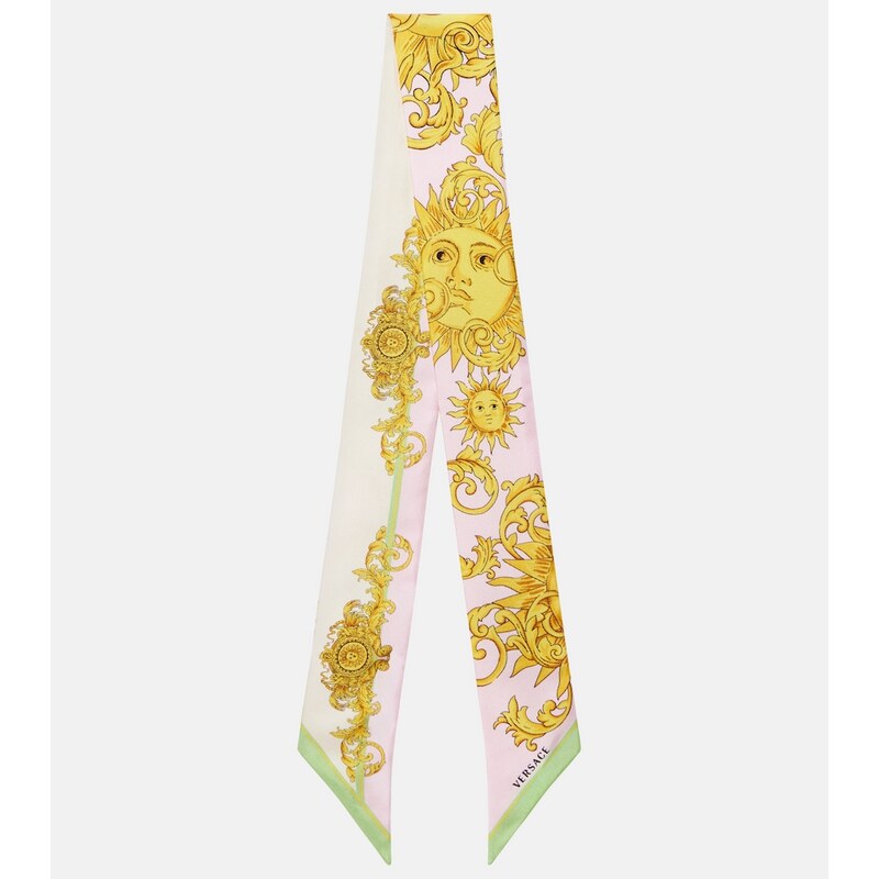 Versace Printed silk twill scarf