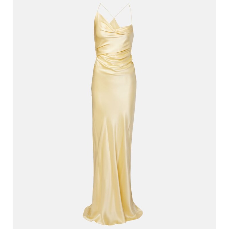 The Sei Draped silk satin gown