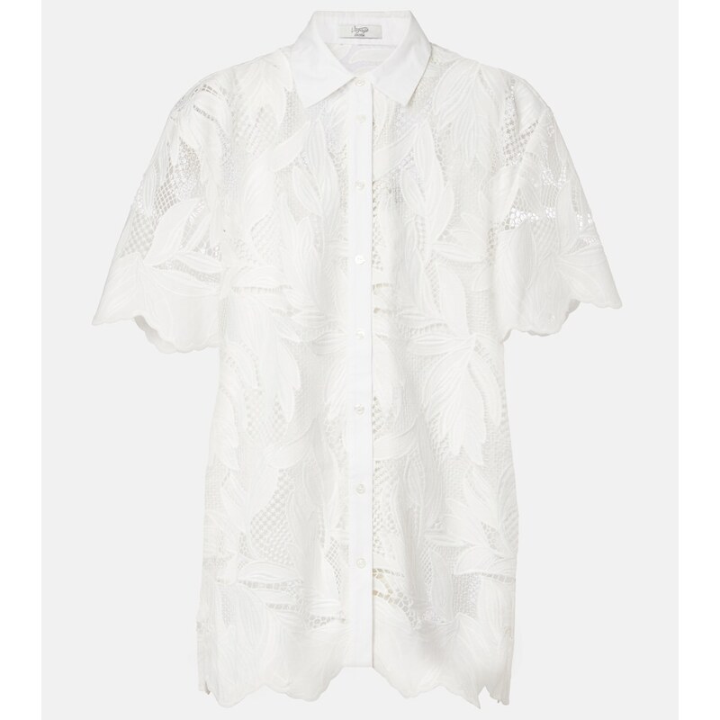 Erdem Embroidered mesh shirt