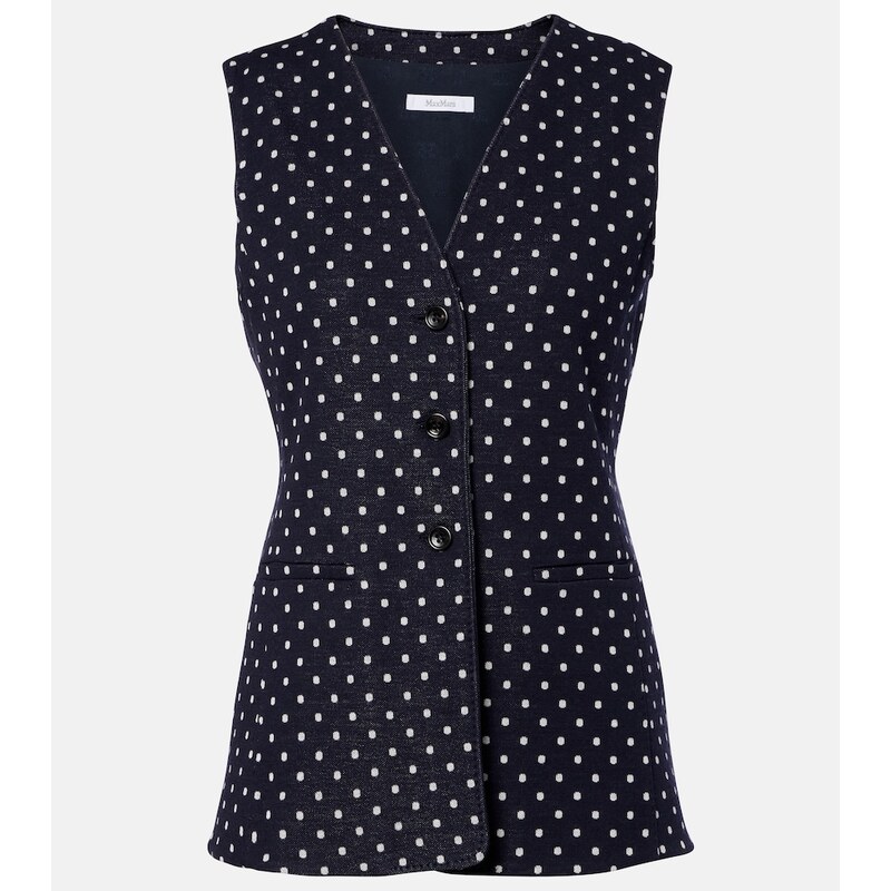 Max Mara Polka-dot jersey vest