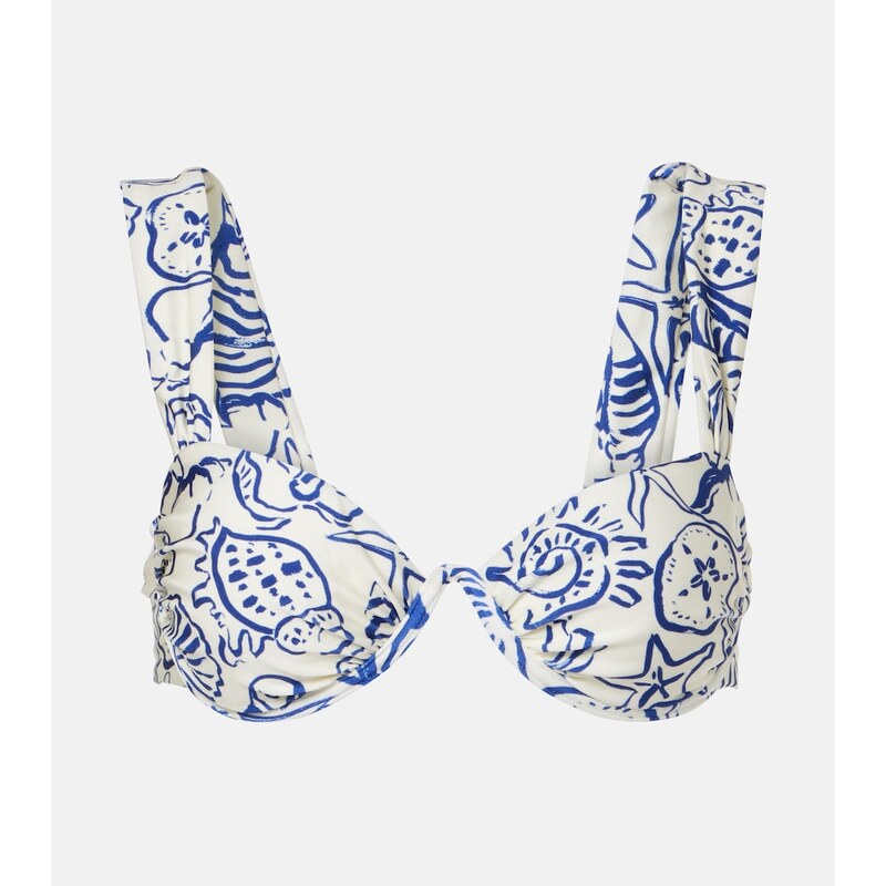 Simkhai Anniston printed bikini top
