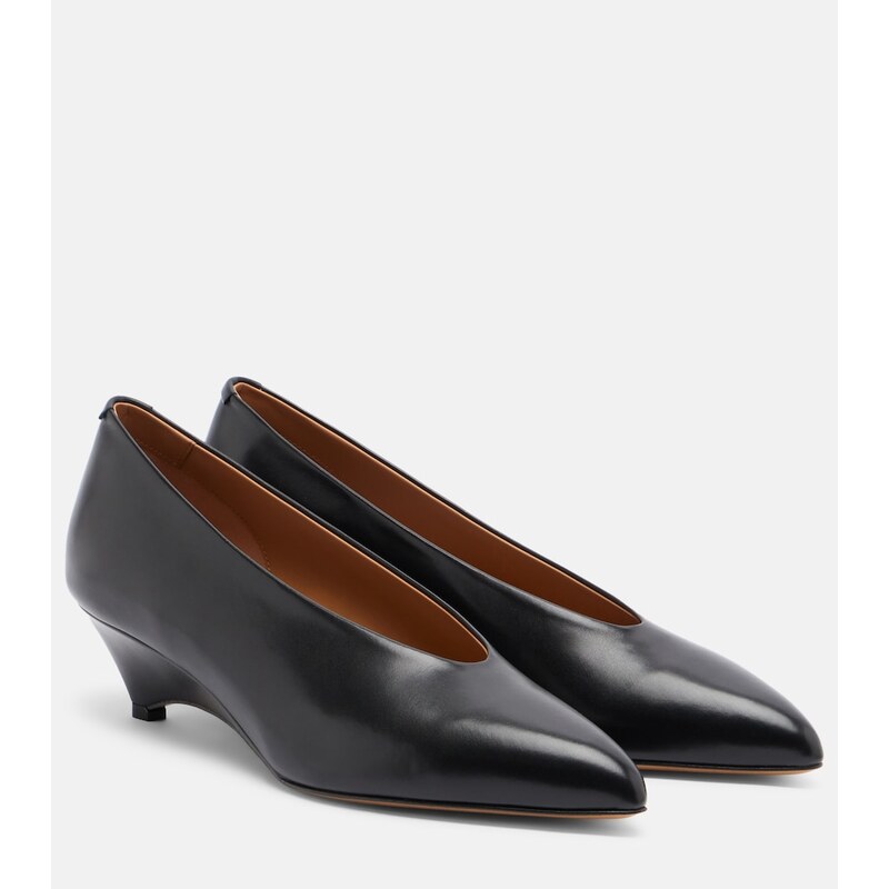 Jil Sander Arc leather pumps
