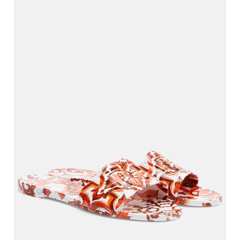Dolce&Gabbana Majolica DG rubber slides