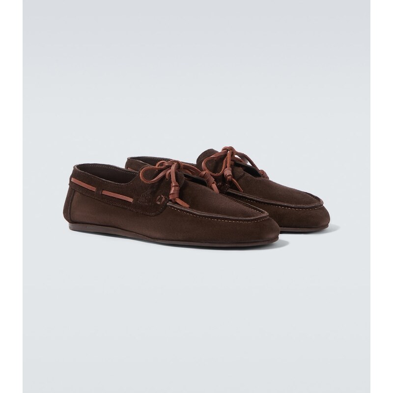 Ancient Greek Sandals Pliario suede boat shoes
