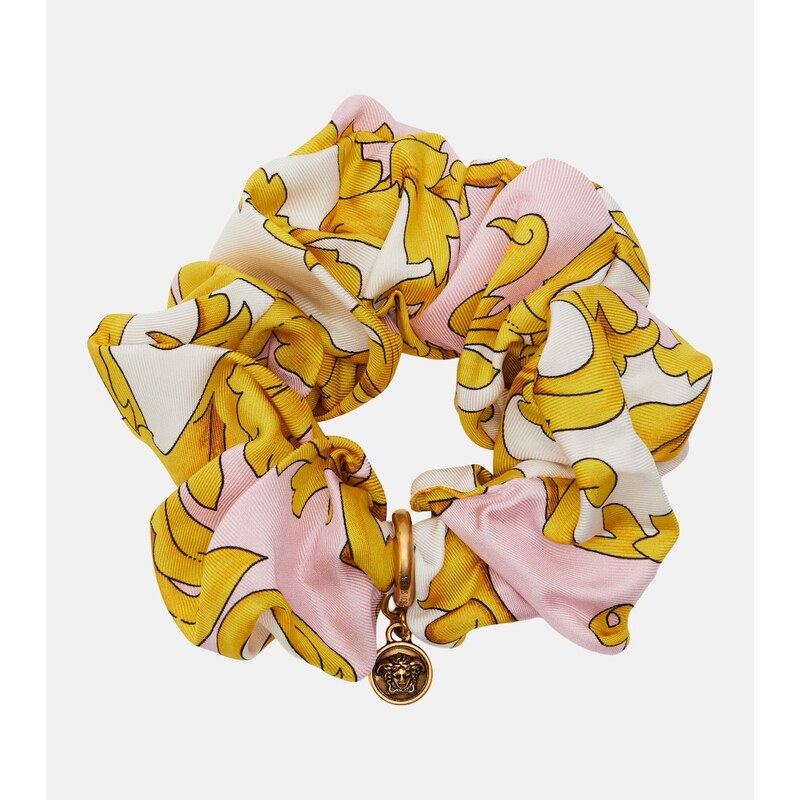 Versace Medusa printed silk scrunchie