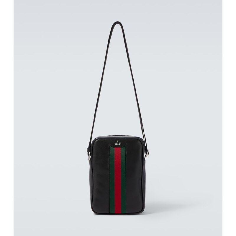 Gucci Web Trademark Mini leather crossbody bag