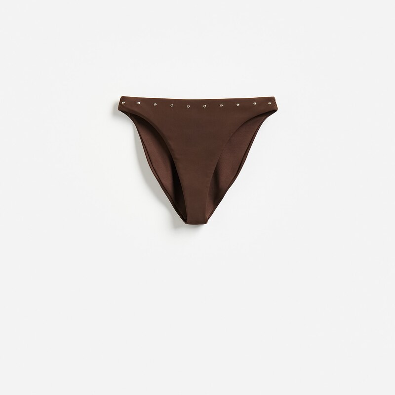 Reserved - LADIES` BEACHWEAR BRIEFS - tmavě hnědá 115738006