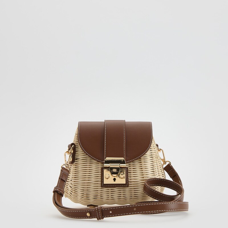 Reserved - LADIES` HANDBAG - hnědá 115738015