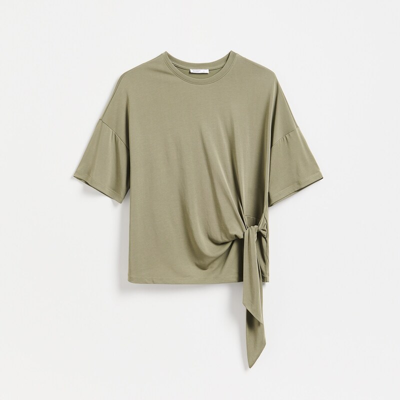 Reserved - LADIES` BLOUSE - hnědozelená 115738788