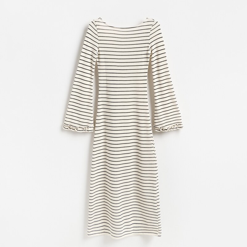Reserved - Pruhované maxi šaty - vícebarevná 115738791