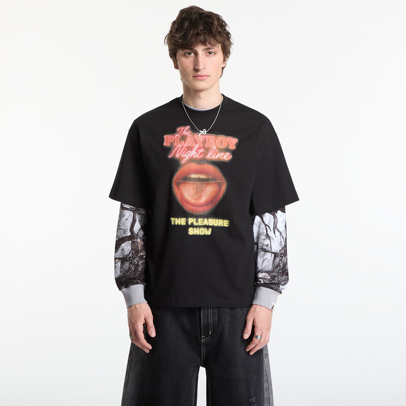 Tričko Playboy x FTSHP T-Shirt Night Line UNISEX Black XS