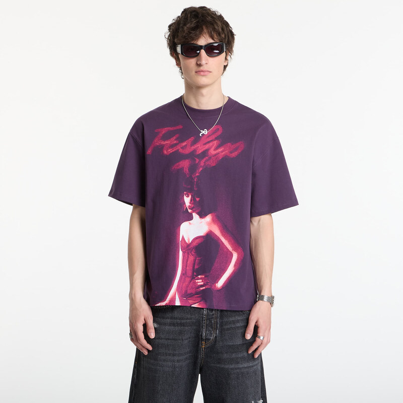 Tričko Playboy x FTSHP T-Shirt Smoking Girl UNISEX Deep Purple L