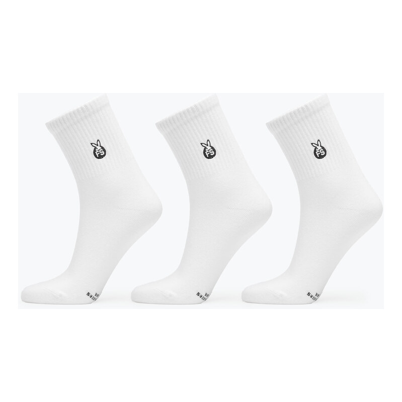 Ponožky Playboy x FTSHP Socks 3 Pack White/ White/ White 36-38