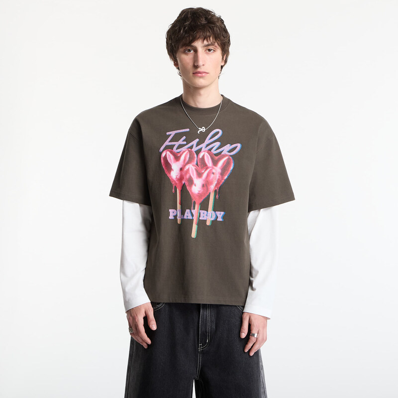 Tričko Playboy x FTSHP T-Shirt Lollies Dark UNISEX Grey S