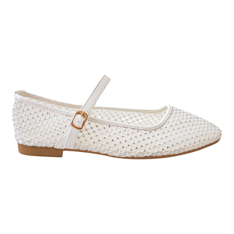 Bílé baleríny Laura Biagiotti Strass White 115739717