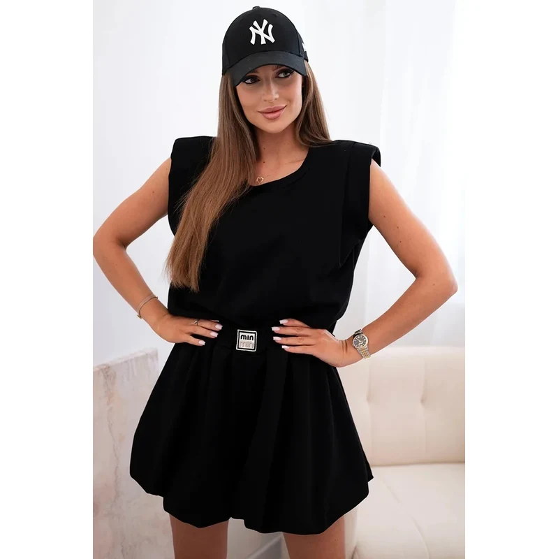 K-Fashion Dámská máslová souprava s halenkou bez rukávů a