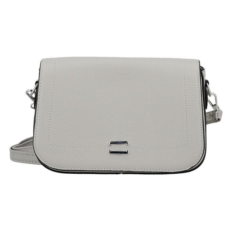 Firenze Stylová dámská koženková crossbody kabelka Gizela, šedá 115742100