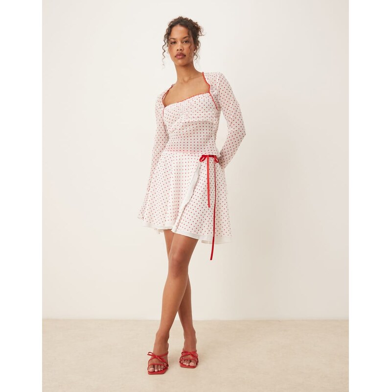 Tyler Mcgillivary franny ruffletie-detail mini skirt co-ord in