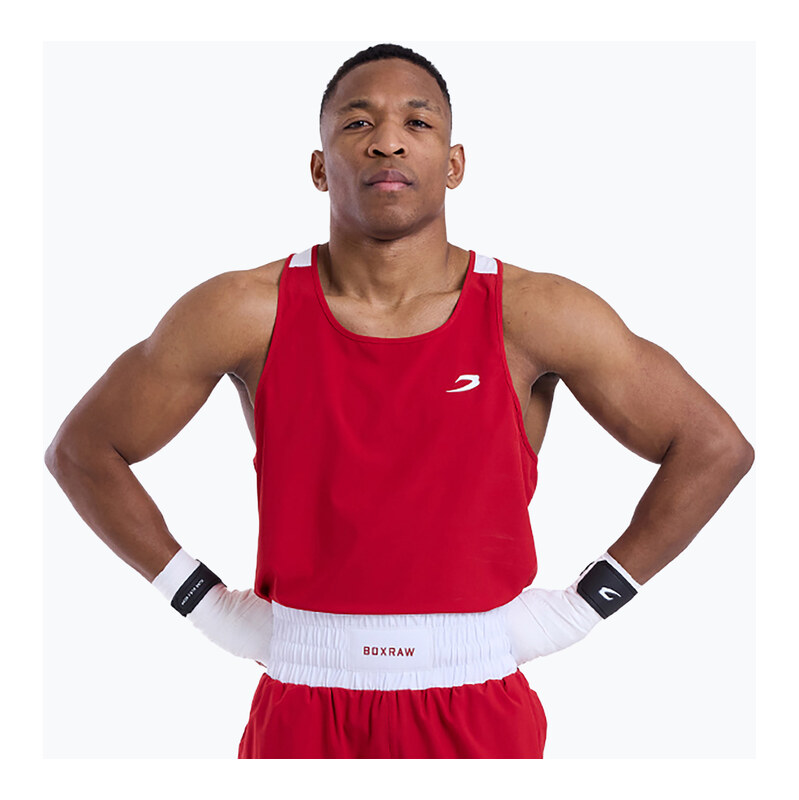 Pánské tričko na lezení Boxraw Stevenson V2 Tank red/white