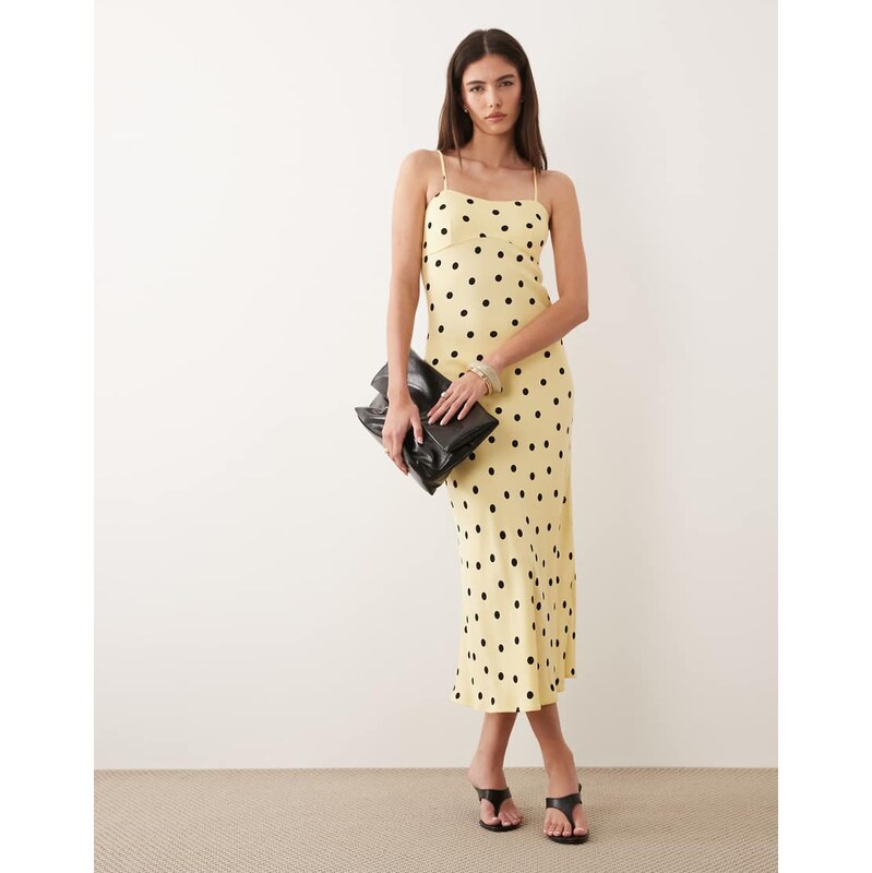 Nobodys Child Debbie sweetheart neck open back detail cami maxi dress 115740733