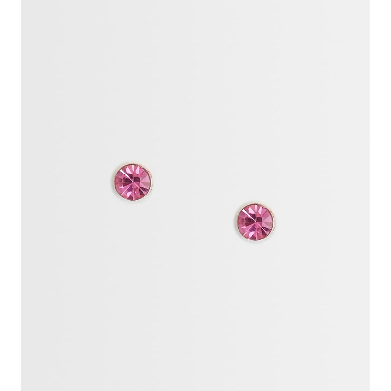 Kingsley Ryan gold plated 4mm pink gem round stud 115740814
