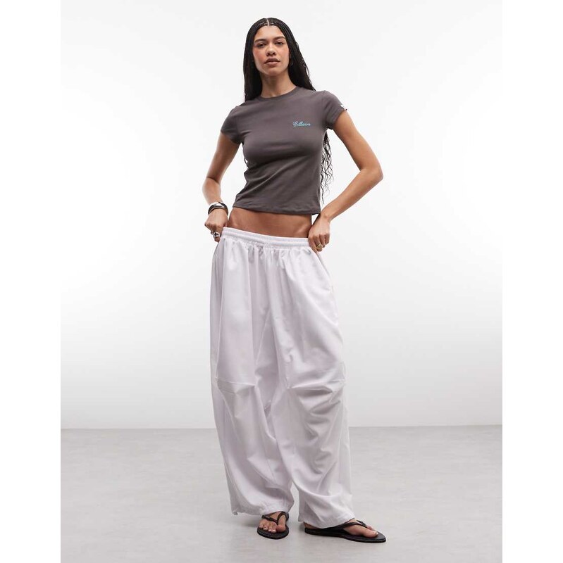 COLLUSION xl baggy jogger nylon in white 115740925