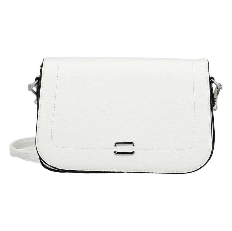 Firenze Stylová dámská koženková crossbody kabelka Gizela, bílá 115742102