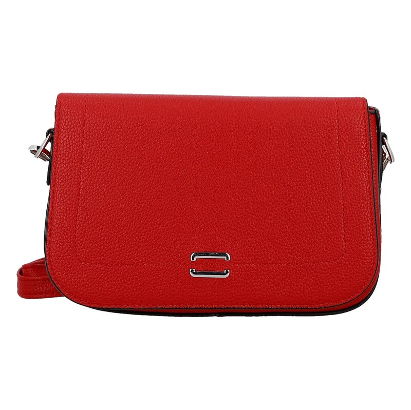Firenze Stylová dámská koženková crossbody kabelka Gizela, červená 115742094