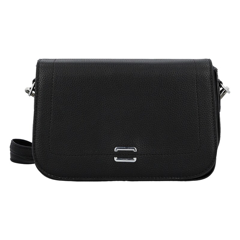 Firenze Stylová dámská koženková crossbody kabelka Gizela, černá 115742095