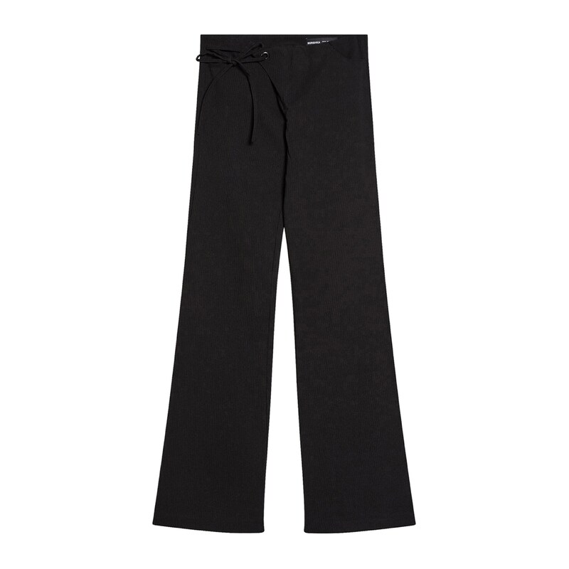 Bershka Kalhoty černá