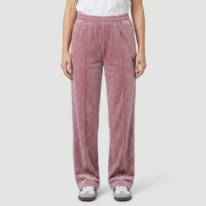 Tepláky Playboy x FTSHP Girls Velvet Sweatpants Pink M 115741932
