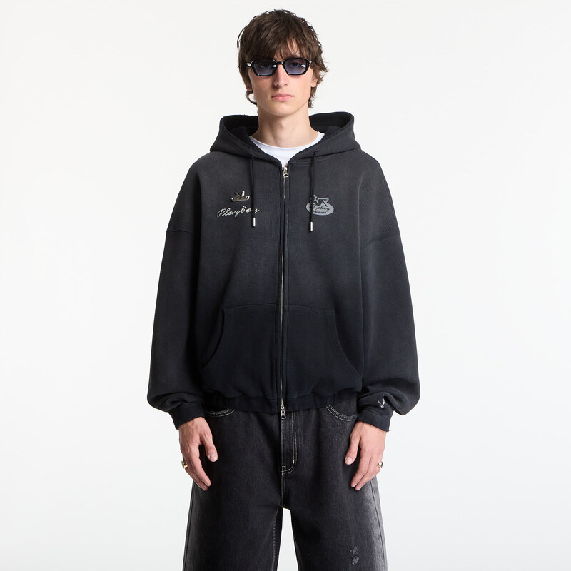Mikina Playboy x FTSHP Waffle Hoodie Dark Grey XL