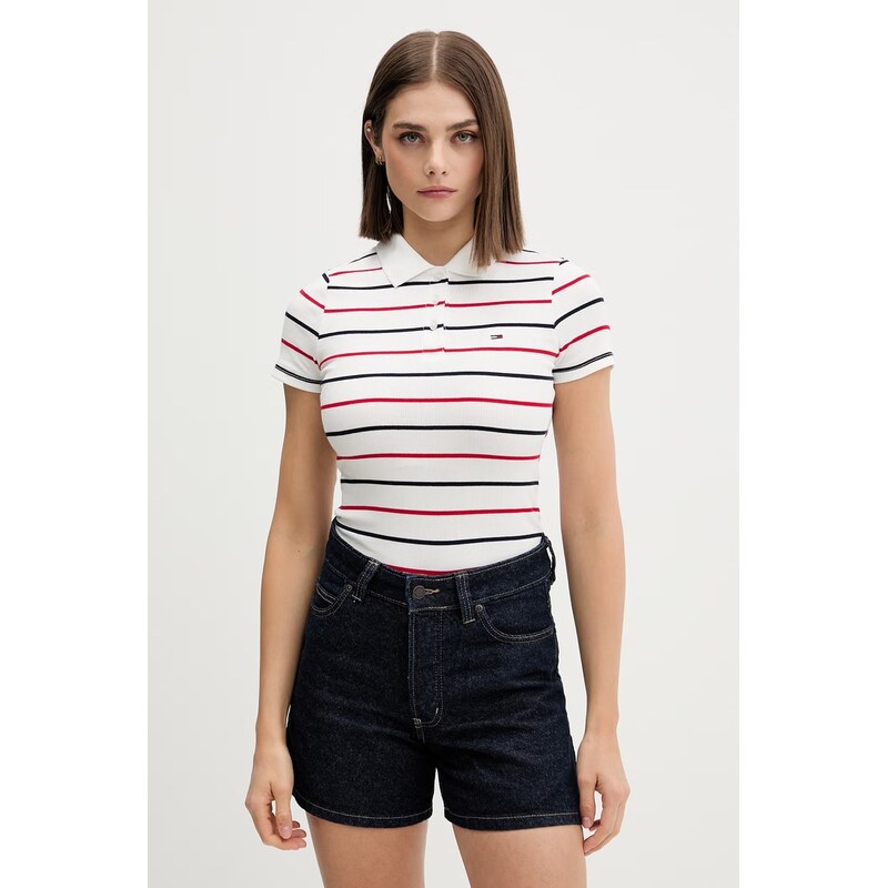 Tommy Jeans polo dámské bavlněné s elastanem 115741770
