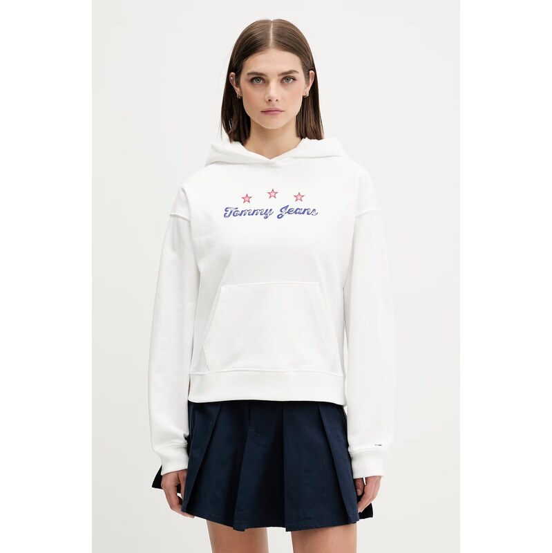 Tommy Jeans mikina s kapucí dámská bavlněná