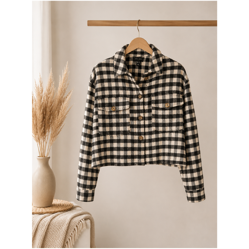 Crop kabátek - flanel 115743129