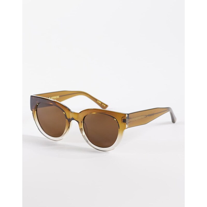 A.Kjaerbede large classic sunglasses in smoke brown 115743847