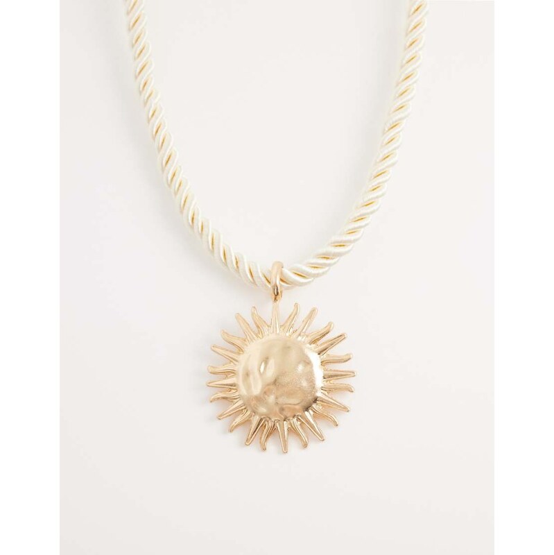 South Beach sun pendant rope necklace in gold 115743868