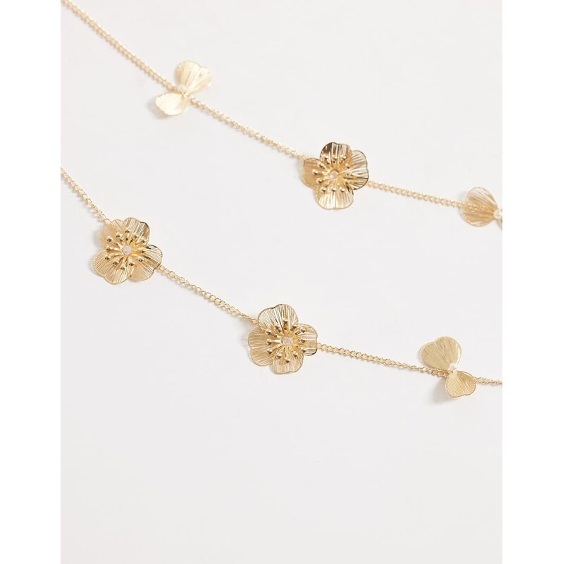 South Beach flower belly chain in gold 115743871
