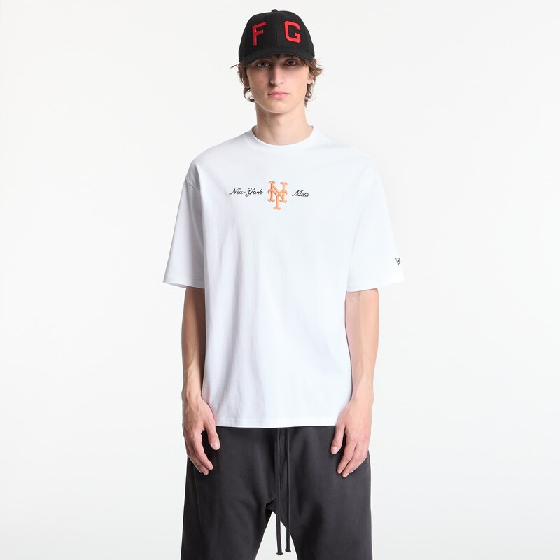 Tričko New Era MLB Script OS Tee New York Mets Optic White S
