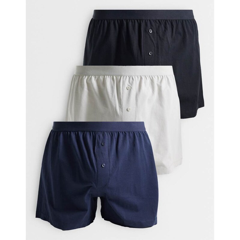 ASOS DESIGN 3 pack boxers in multi