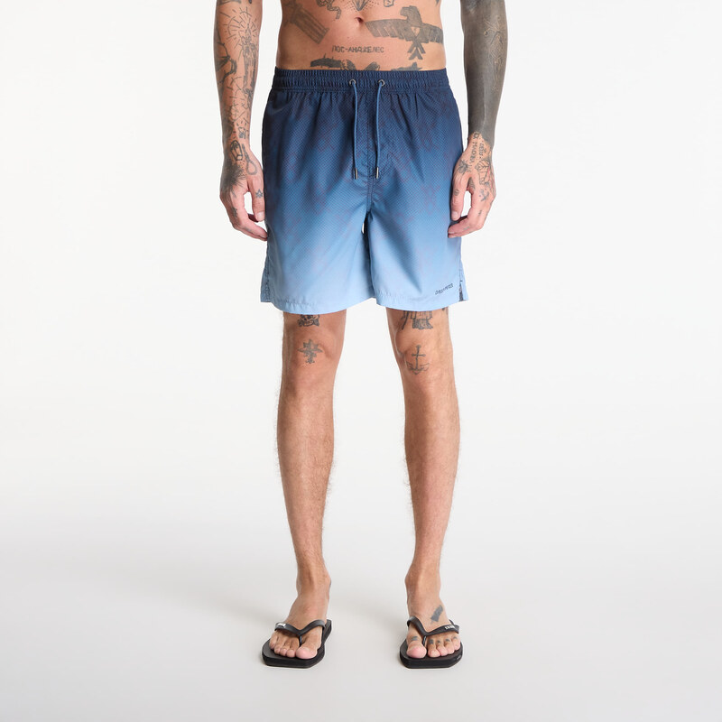 Plavky Daily Paper Ombre Dotted Shield Swimshorts Blue Wing Teal