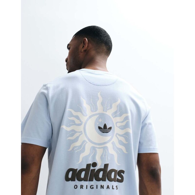 adidas Originals t-shirt with sun back print in blue 115744152