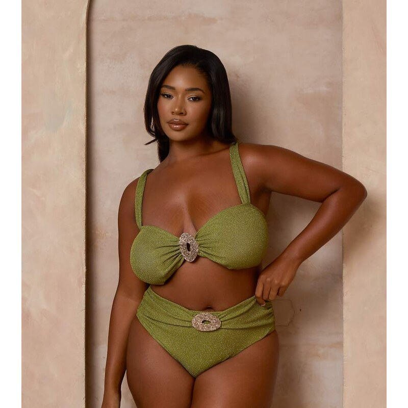 Moda Minx Curve X Alessa Tyrrell-Charles glitter wrap bikini