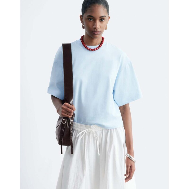 & Other Stories boxy oversized t-shirt in light blue 115744233