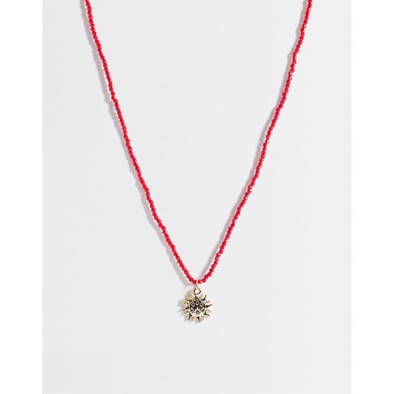 ONLY sun necklace in red 115744265