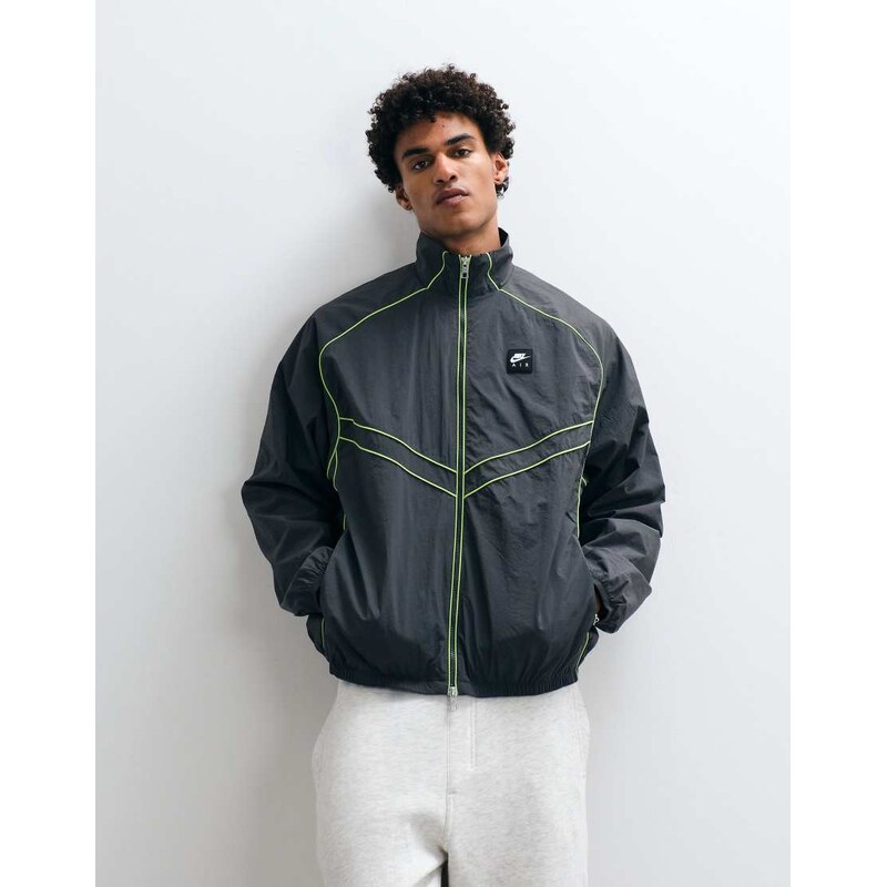 Nike Air funnel neck windrunner track jacket in black